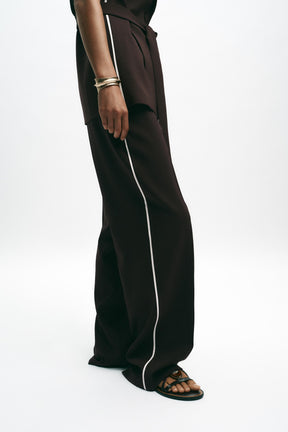 Straight-leg Trousers with Stripes