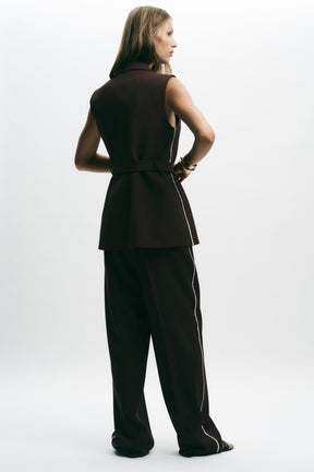 Straight-leg Trousers with Stripes