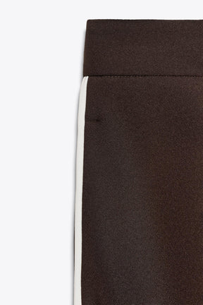 Straight-leg Trousers with Stripes