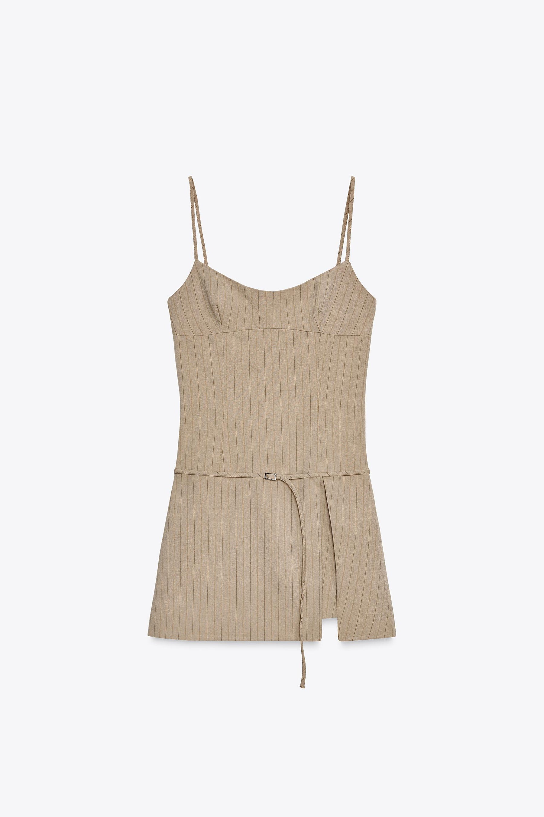 STRIPED PLAYSUIT WITH BELT - Image 6