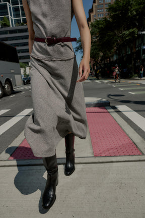 BELTED STRUCTURE MIDI DRESS - Image 4