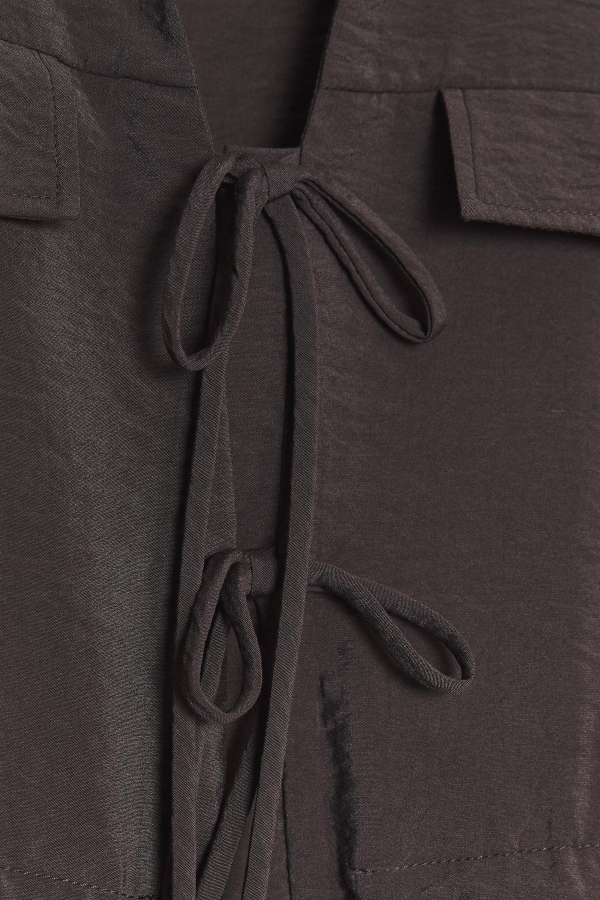 Tie-Front Woven Shirt