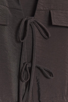 Tie-Front Woven Shirt