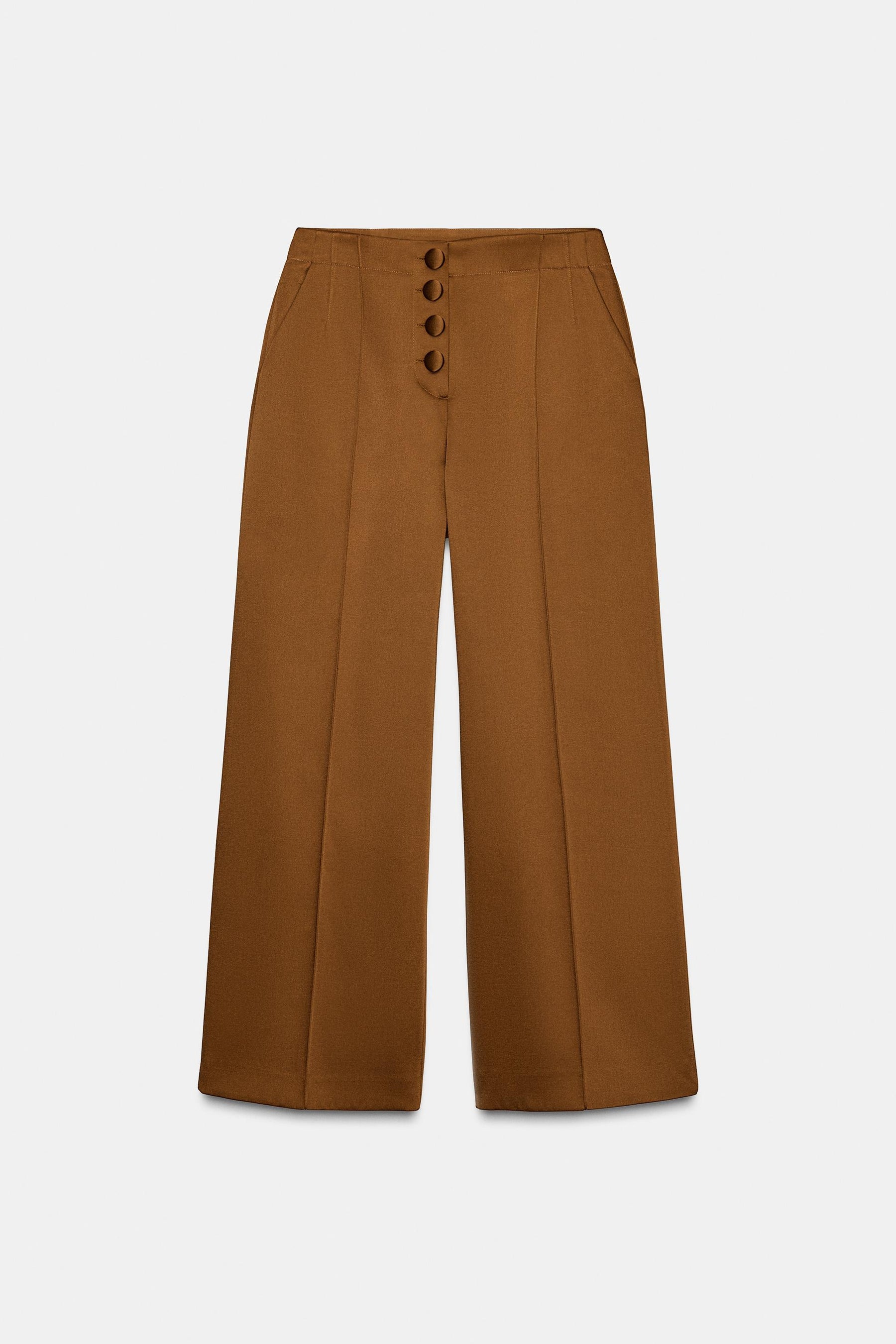 Satin Wide-Leg Trousers