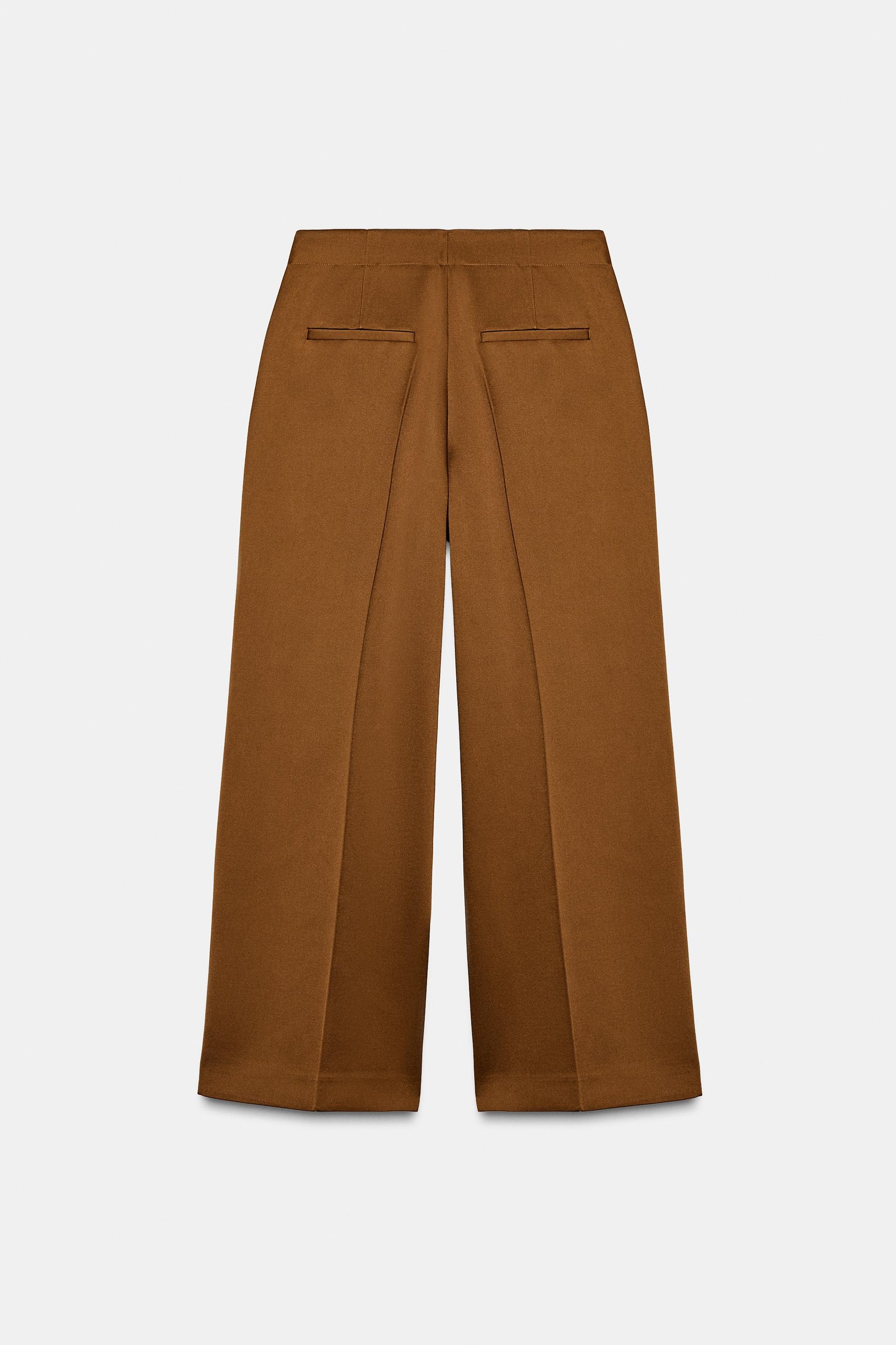 Satin Wide-Leg Trousers