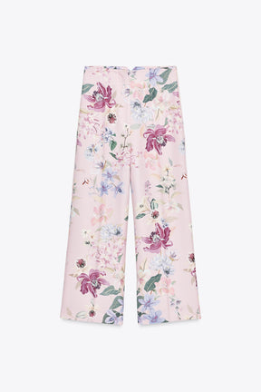 FLORAL PRINT TROUSERS