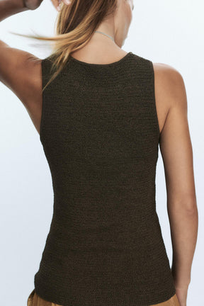 TEXTURED KNIT LONG TOP - Image 4