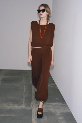 TOP WITH ELASTICATED HEM - Image 1