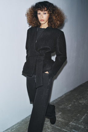 SOFT-TOUCH BELTED JACKET - Image 1