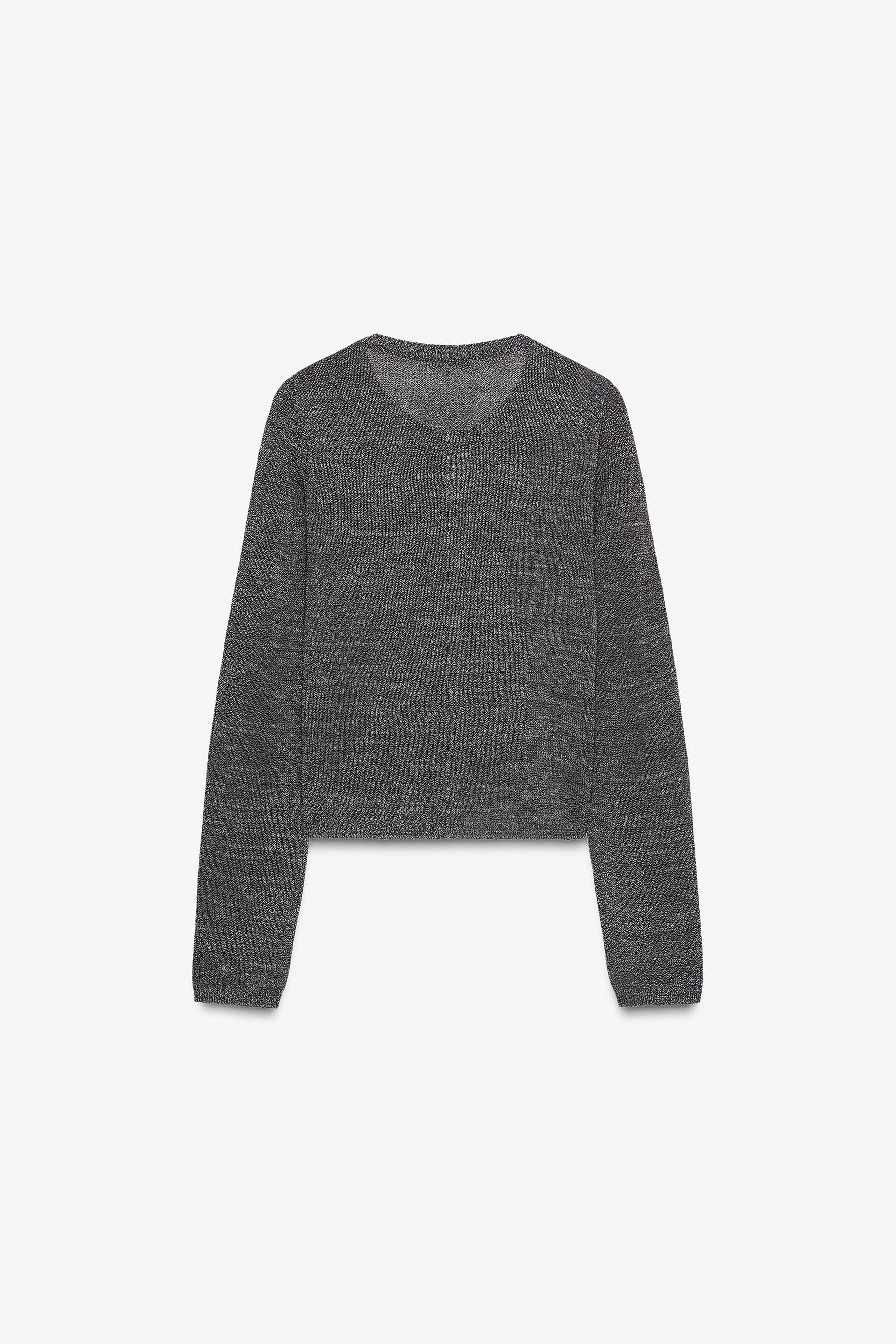 METALLIC THREAD CARDIGAN