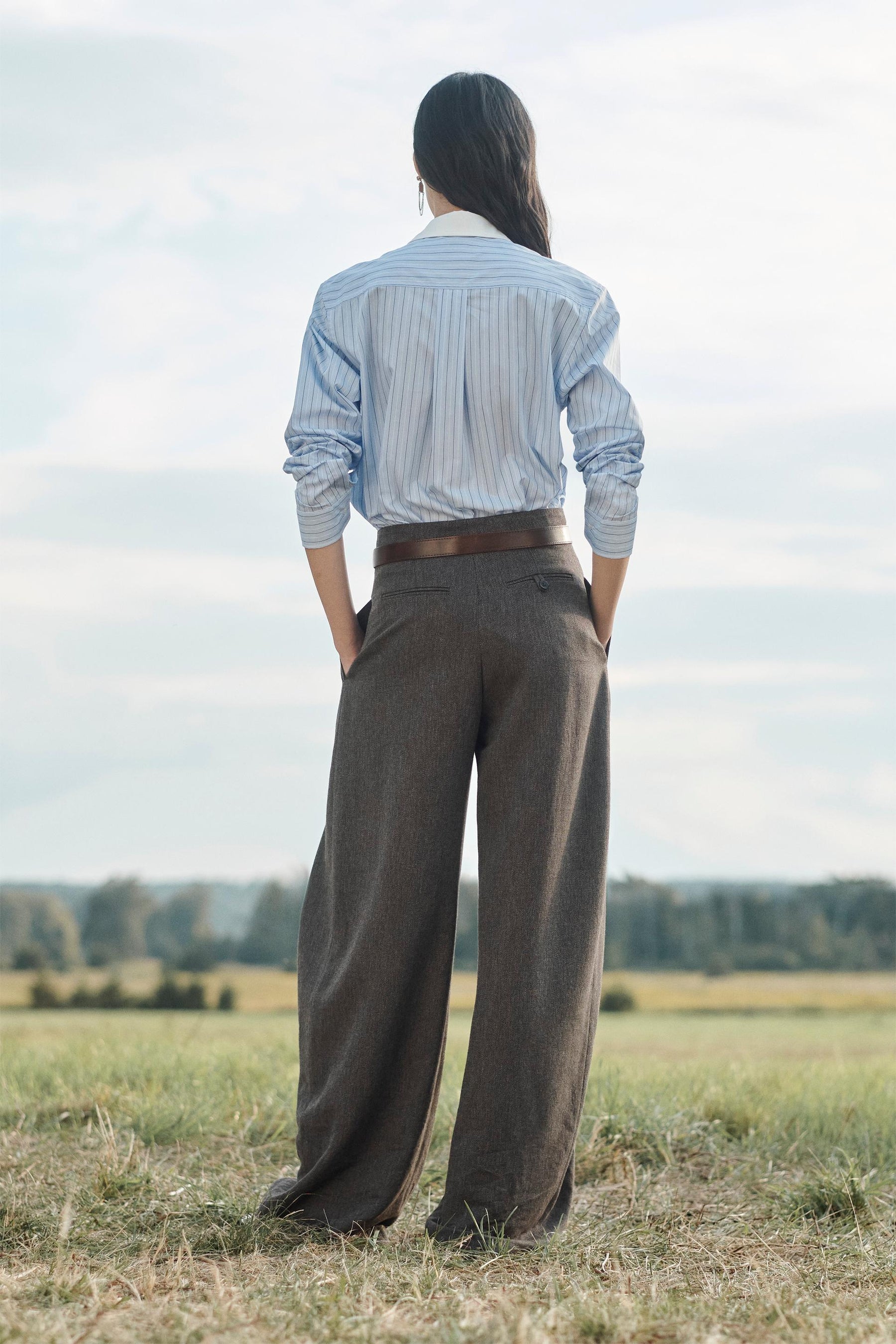 Pleated Wool Volume Trousers