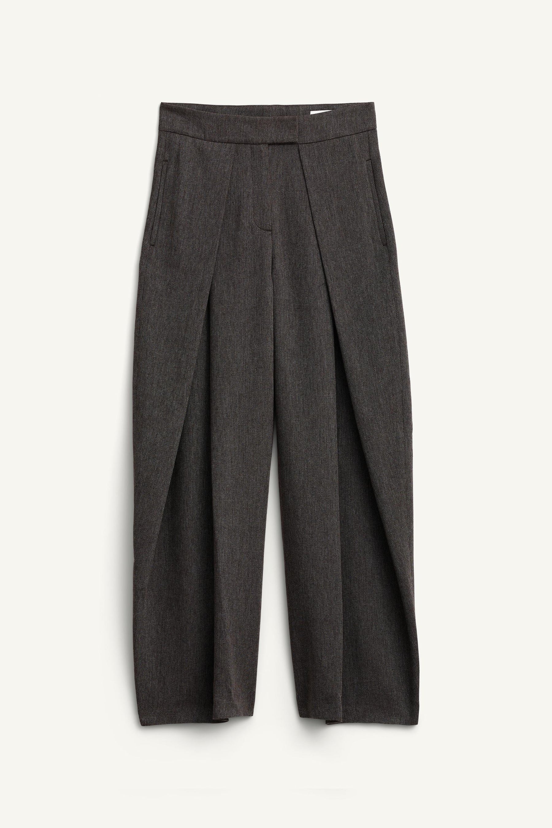 Pleated Wool Volume Trousers