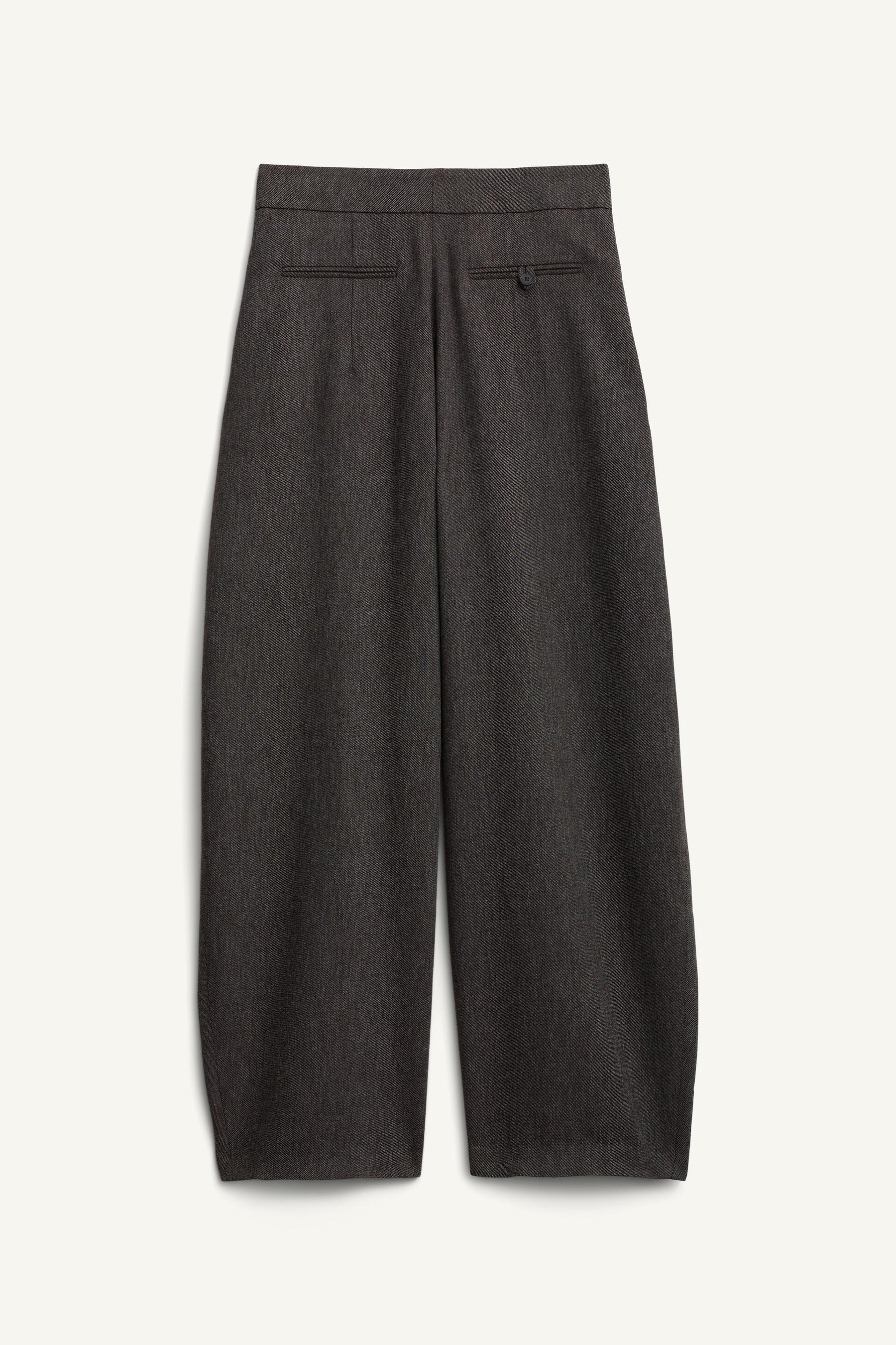Pleated Wool Volume Trousers