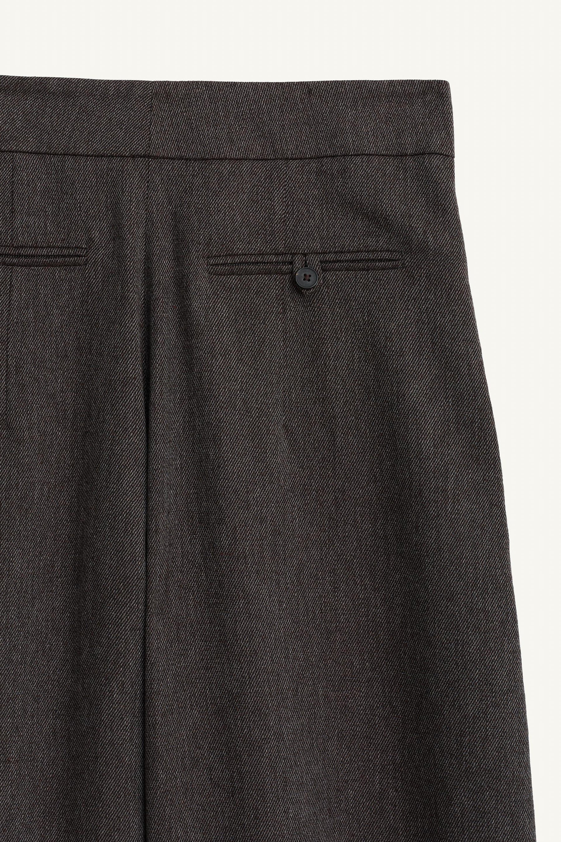 Pleated Wool Volume Trousers