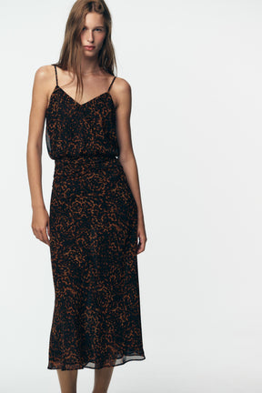 ANIMAL PRINT MIDI DRESS - Image 2