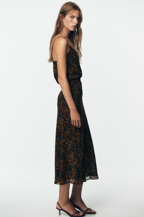 ANIMAL PRINT MIDI DRESS - Image 4