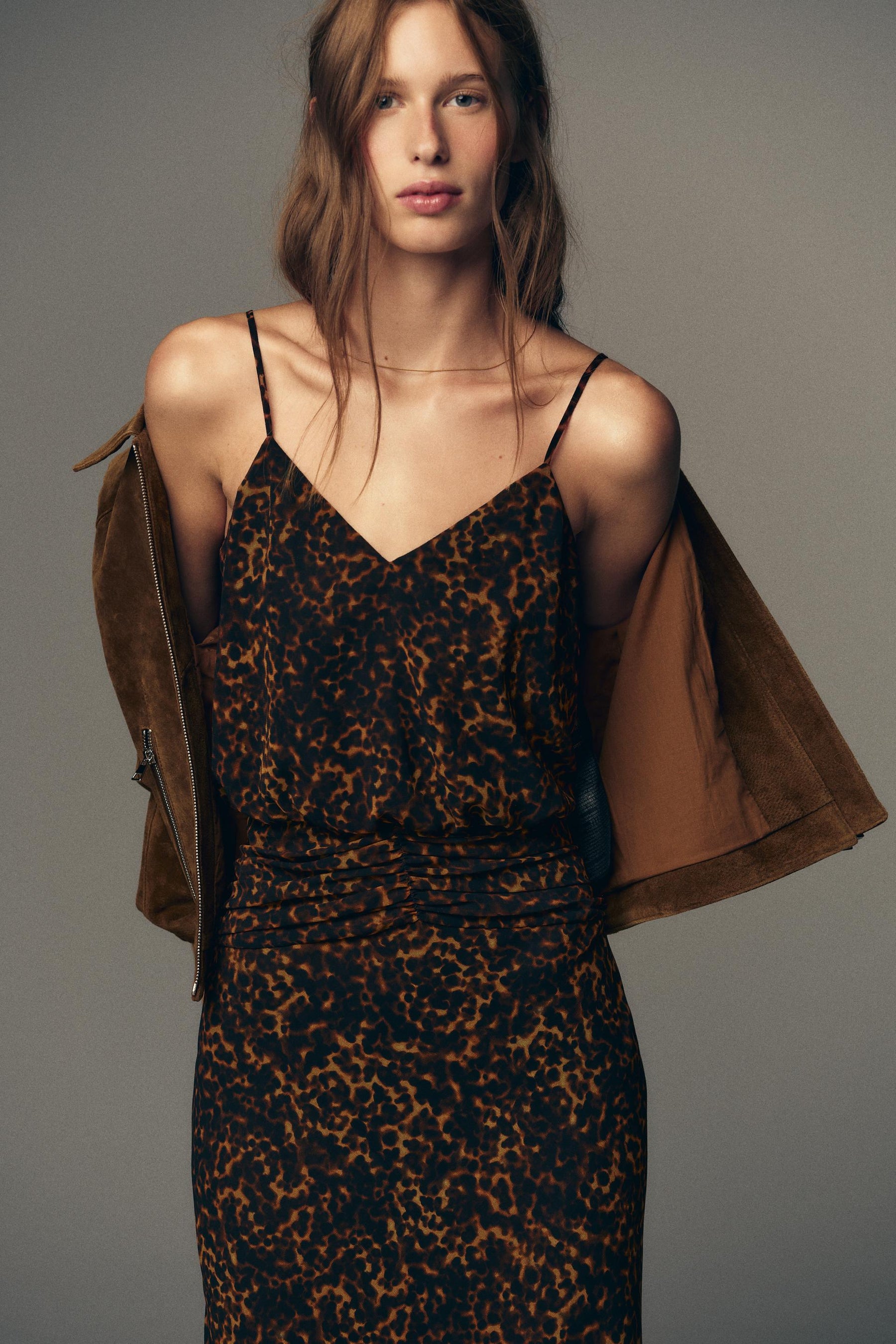 ANIMAL PRINT MIDI DRESS - Image 7