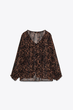 Animal Print Blouse