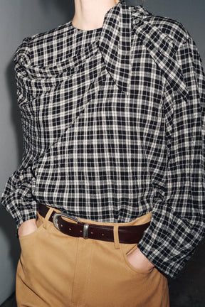 Check Shirt with Scarf