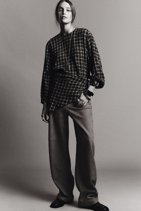 Check Shirt with Scarf