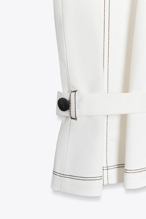 CONTRAST TOPSTITCHED TROUSERS