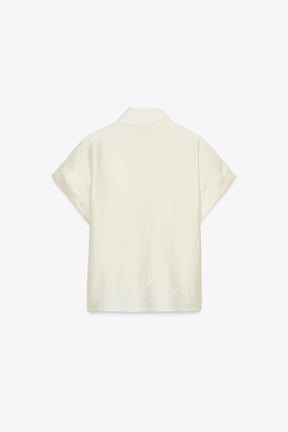 Contrast Button Shirt