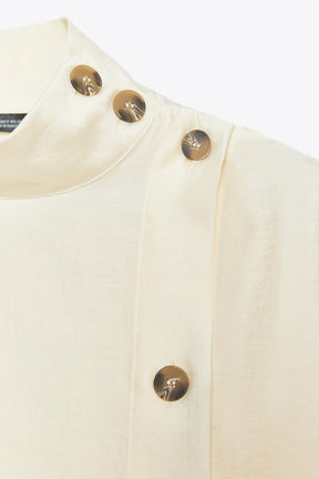 Contrast Button Shirt