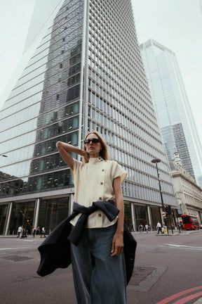 Contrast Button Shirt