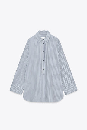 Striped Poplin Shirt