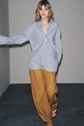 Striped Poplin Shirt