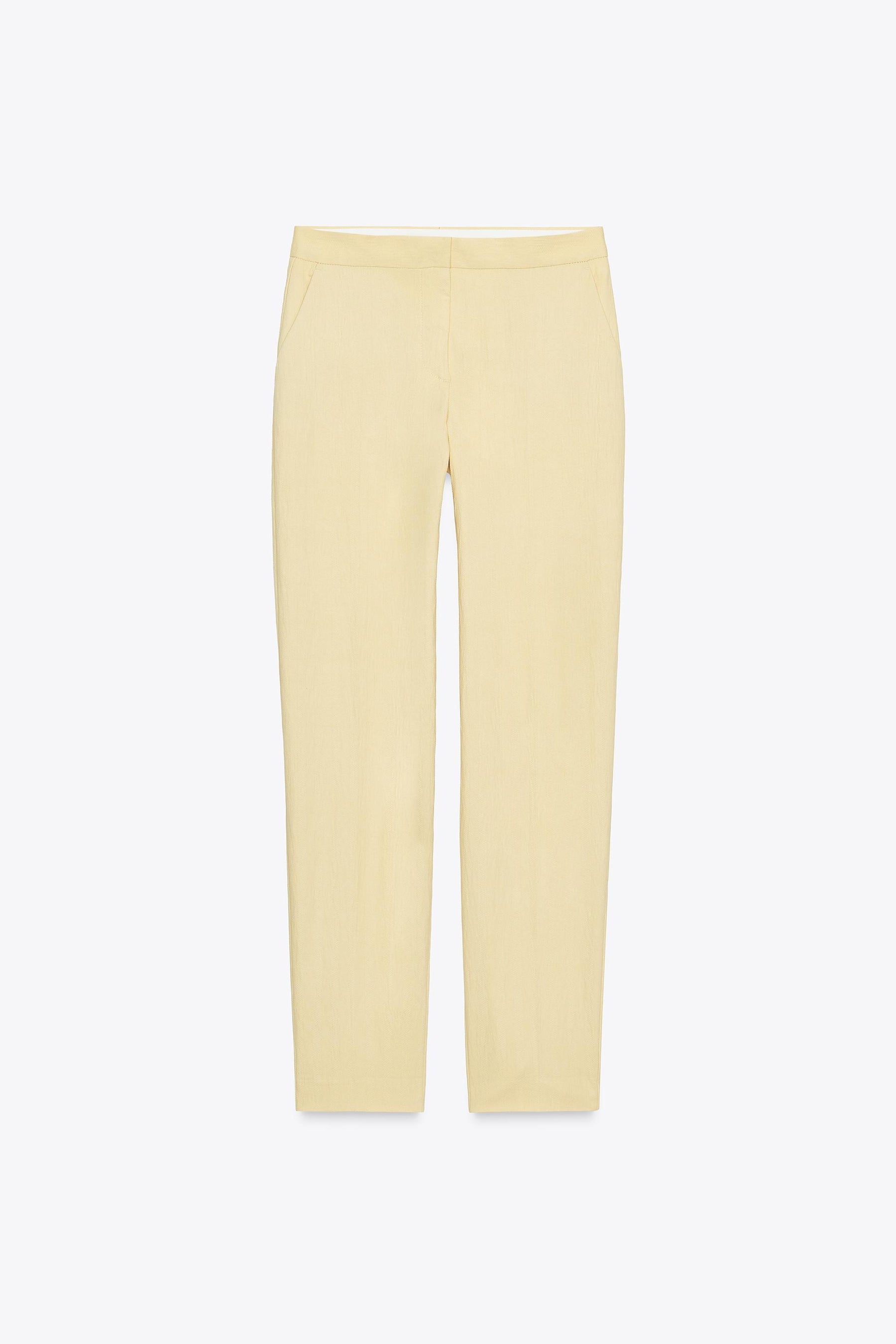Textured Straight-Leg Trousers