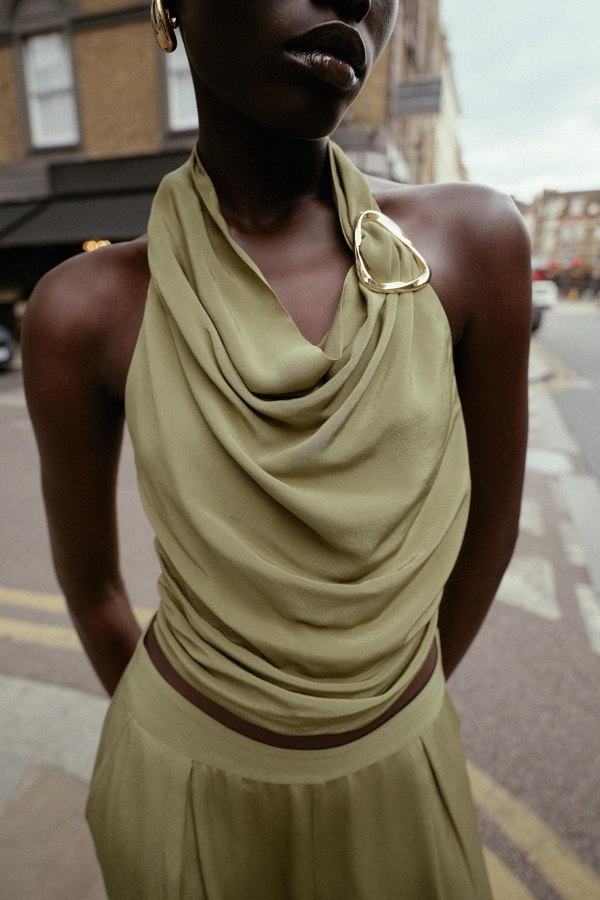 Knot-Detail Halter Top