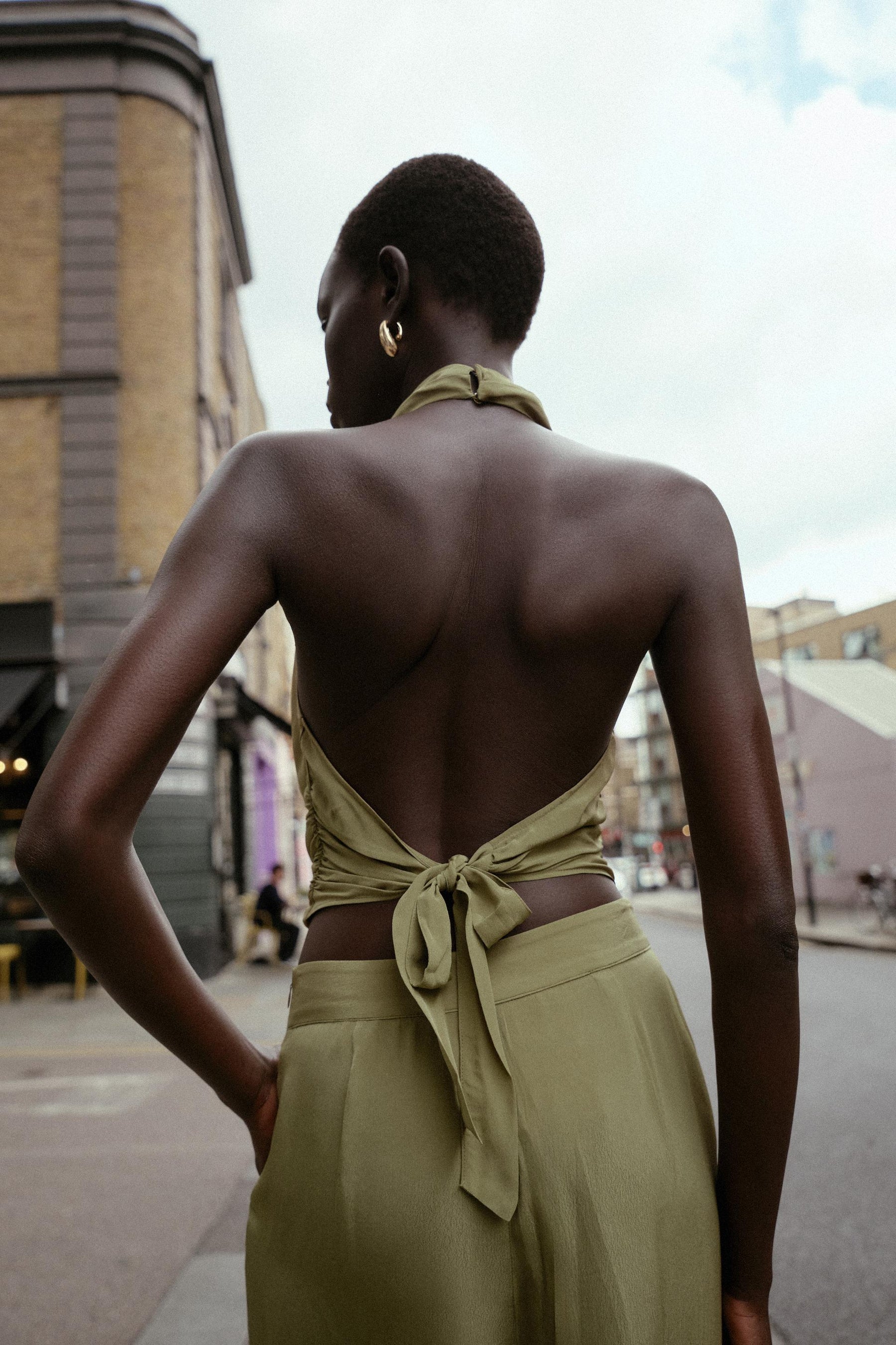 Knot-Detail Halter Top