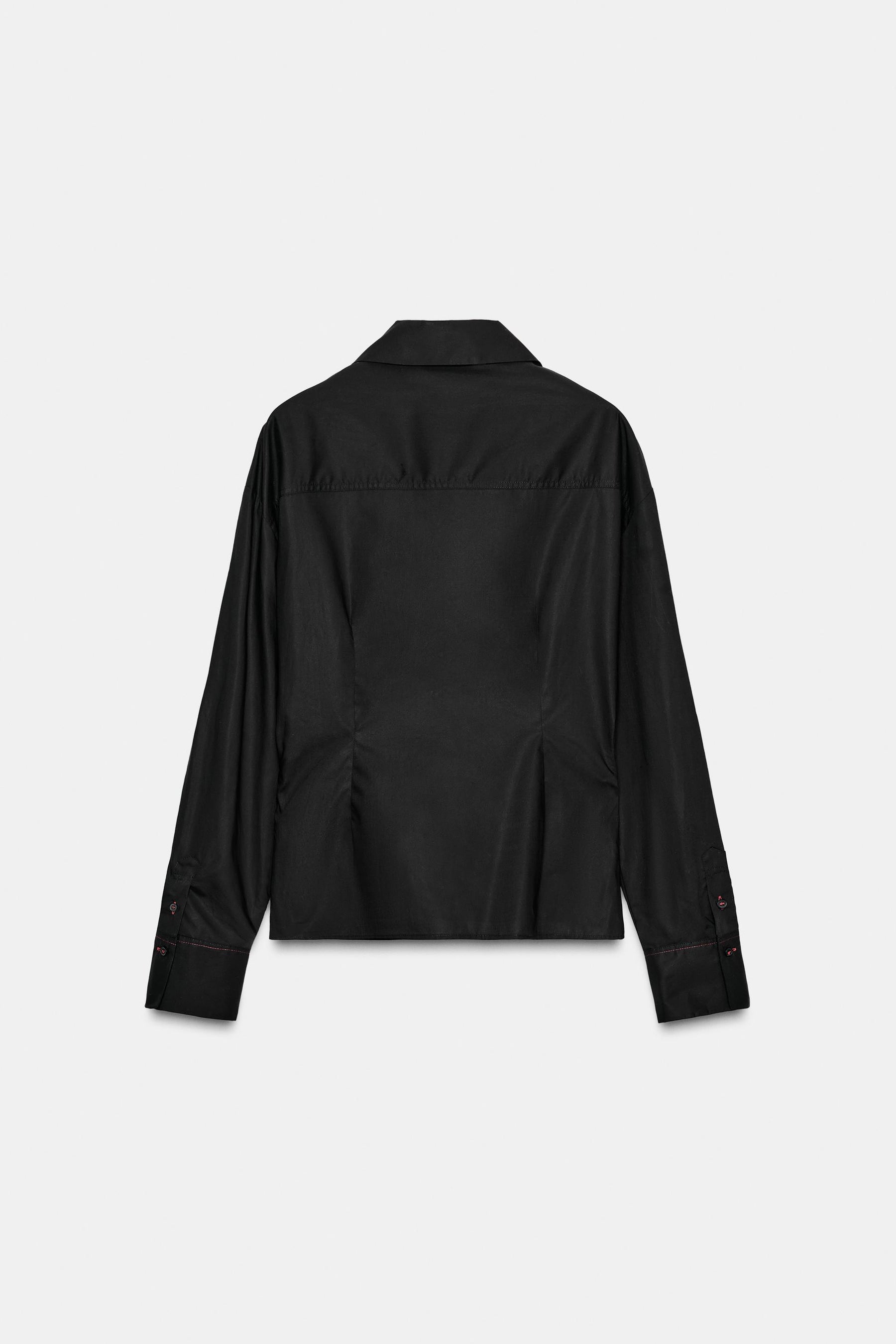 Pleated Poplin Shirt
