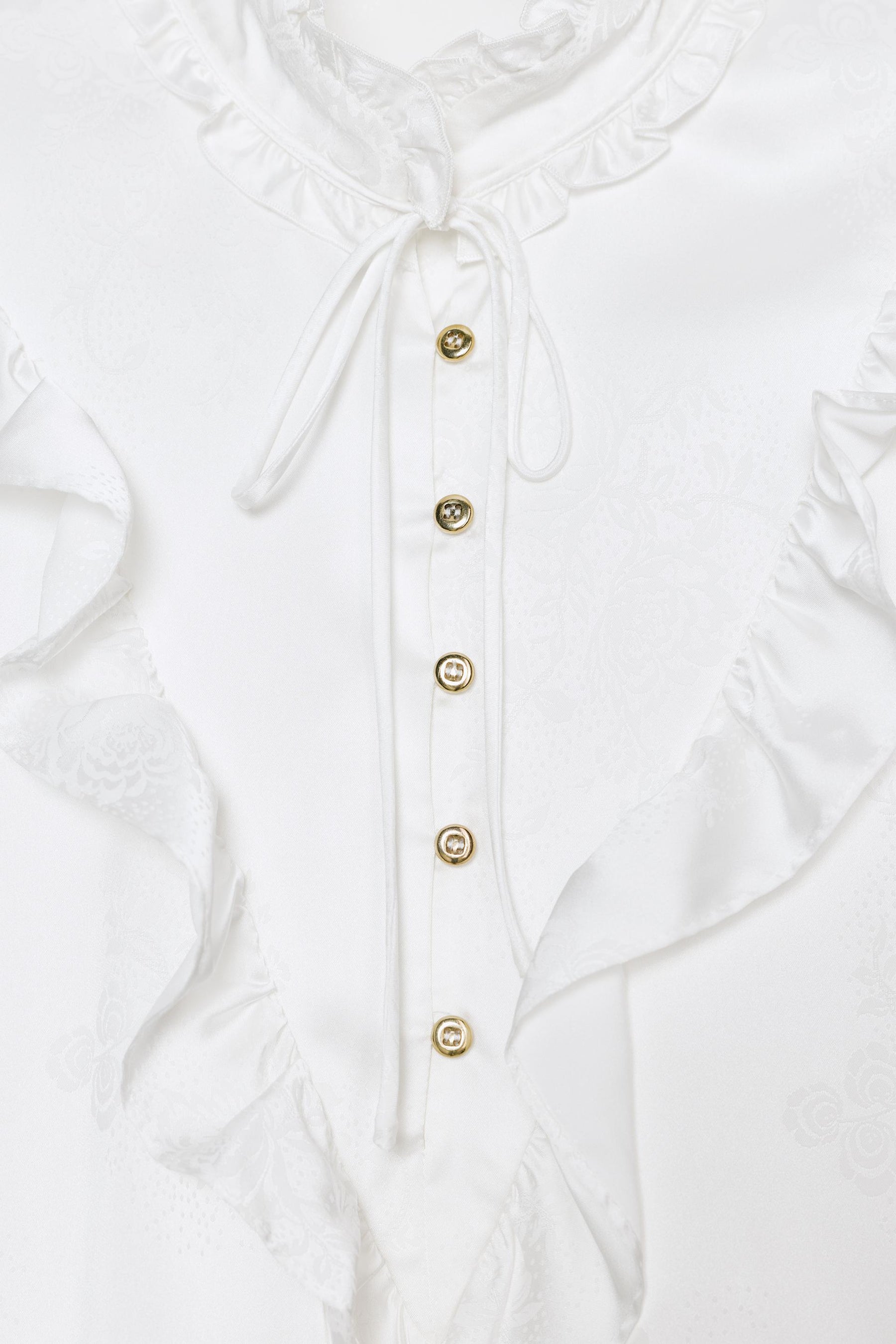 JACQUARD SATIN BLOUSE