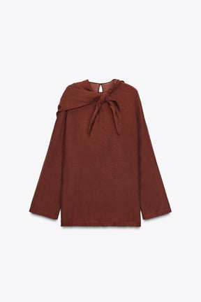 Flowing Blouse with Scarf