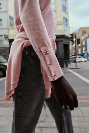 FLORAL BUTTON KNIT JUMPER