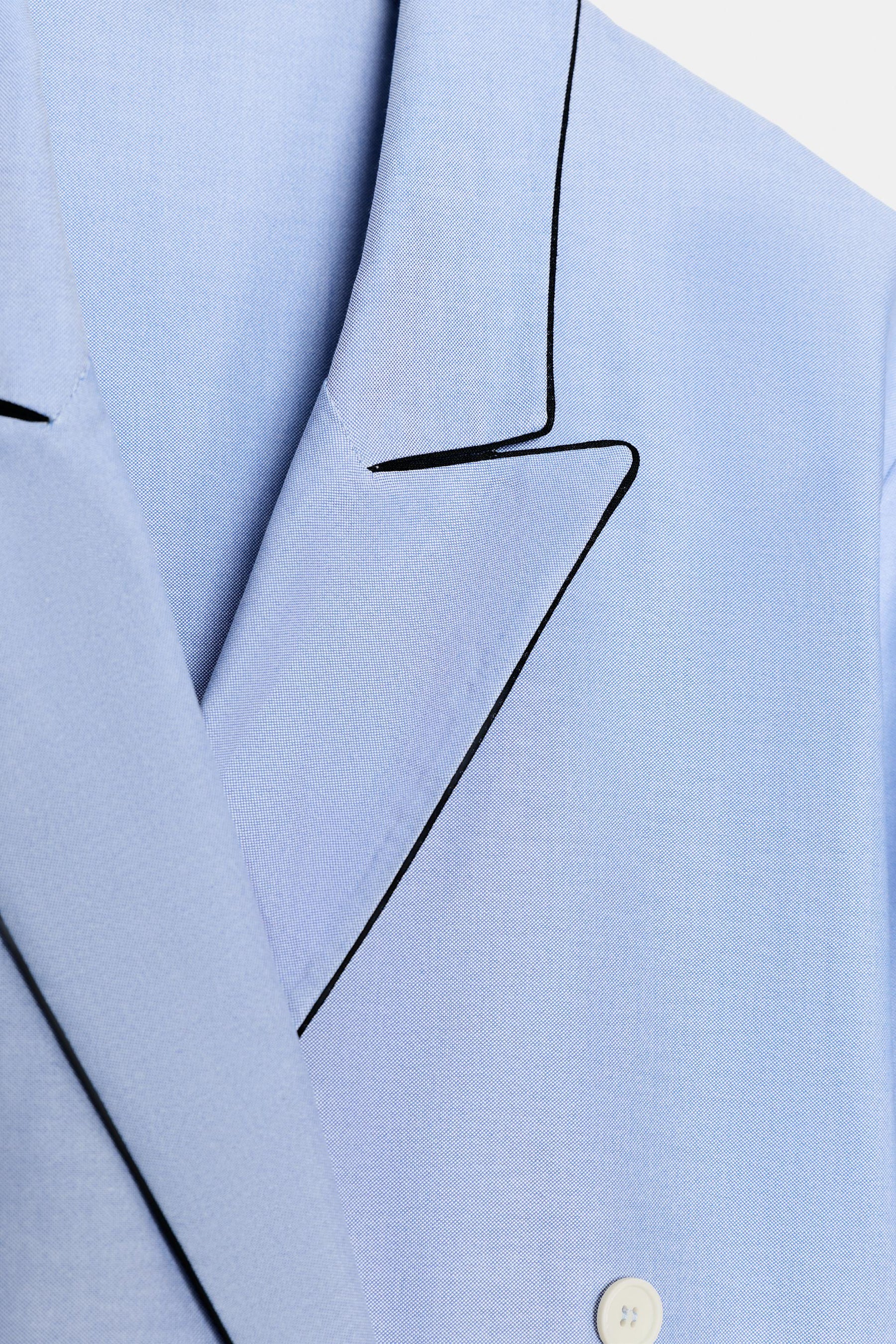 Contrast Piping Wrap Shirt