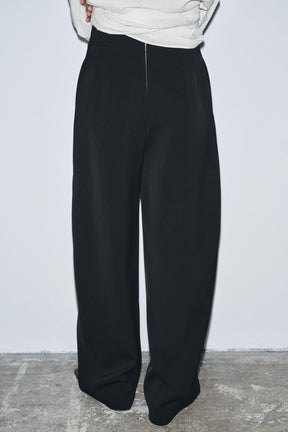 High-Waist Zippered Trousers