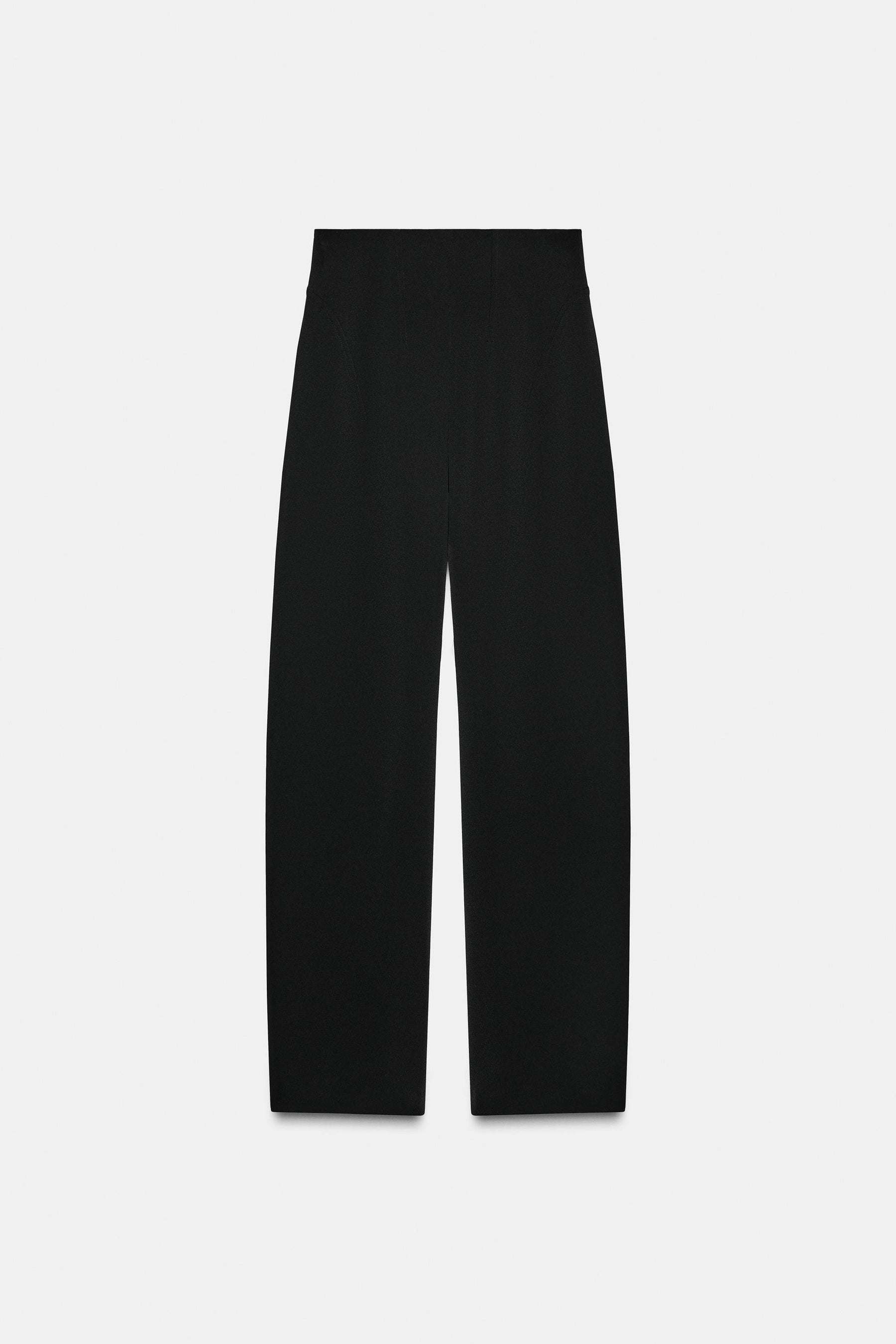 High-Waist Zippered Trousers