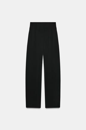 High-Waist Zippered Trousers