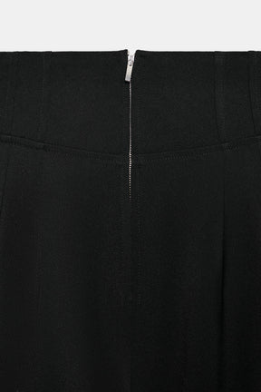 High-Waist Zippered Trousers