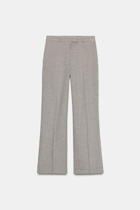 STRAIGHT-LEG TEXTURED TROUSERS
