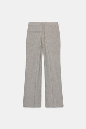 STRAIGHT-LEG TEXTURED TROUSERS