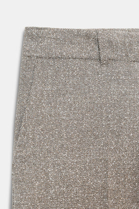 STRAIGHT-LEG TEXTURED TROUSERS