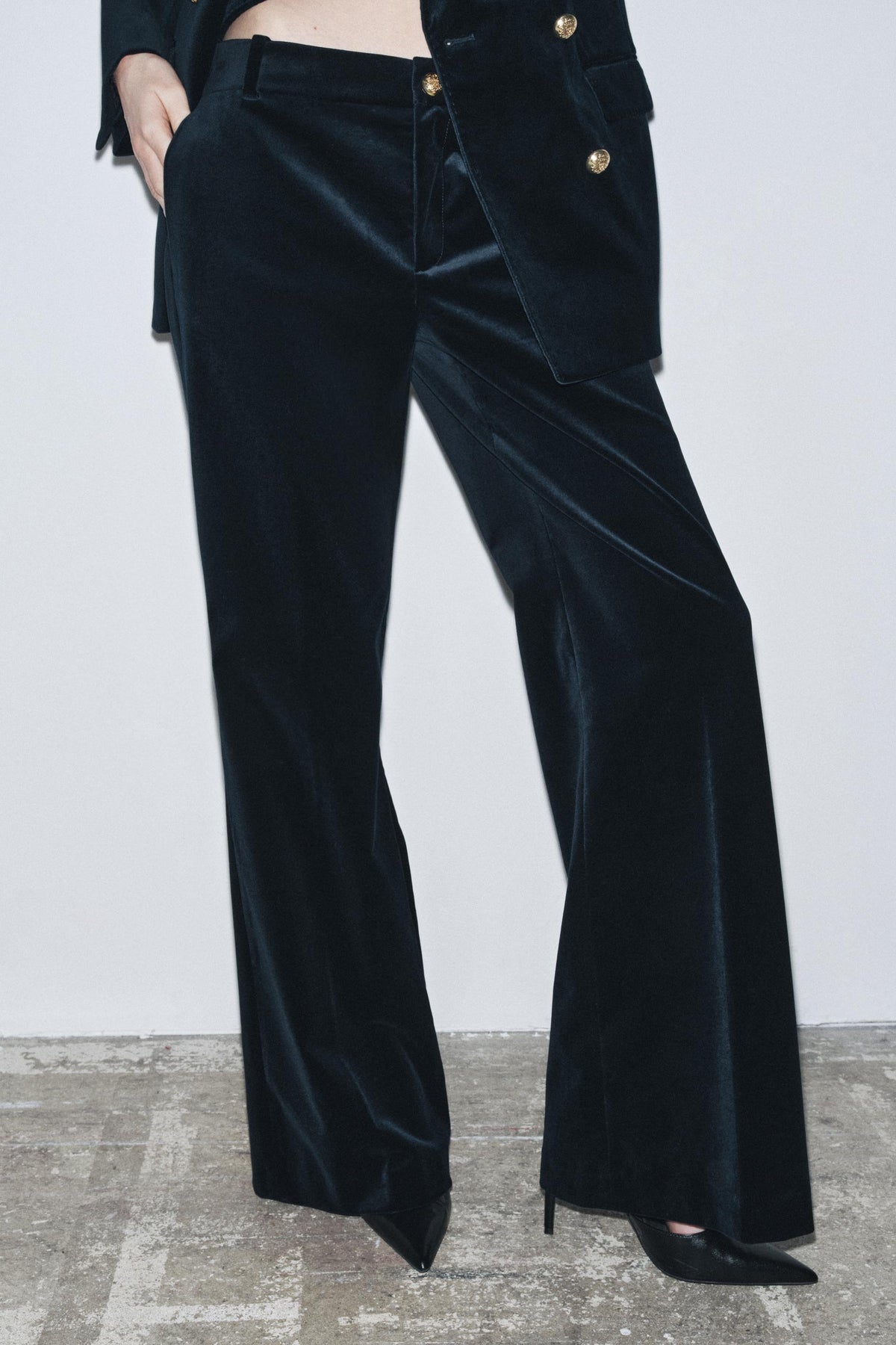 Velvet Flare Trousers