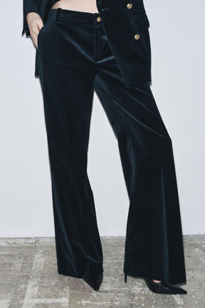 Velvet Flare Trousers