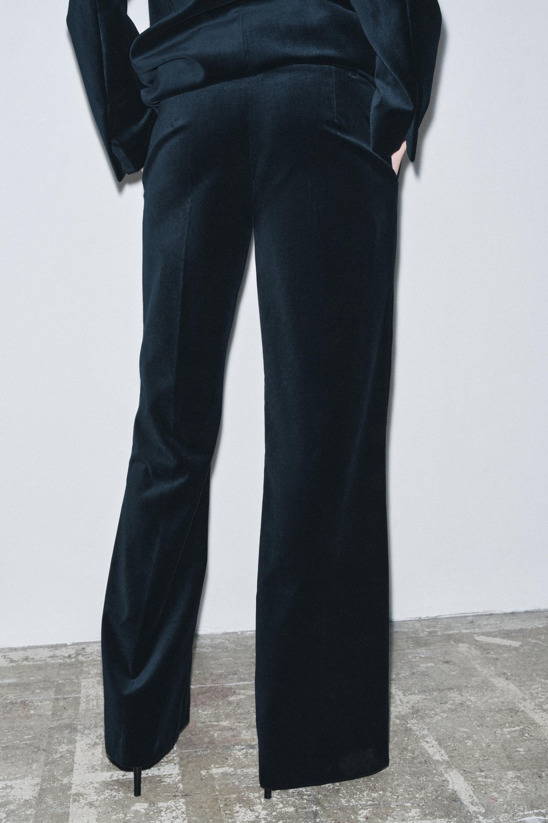Velvet Flare Trousers