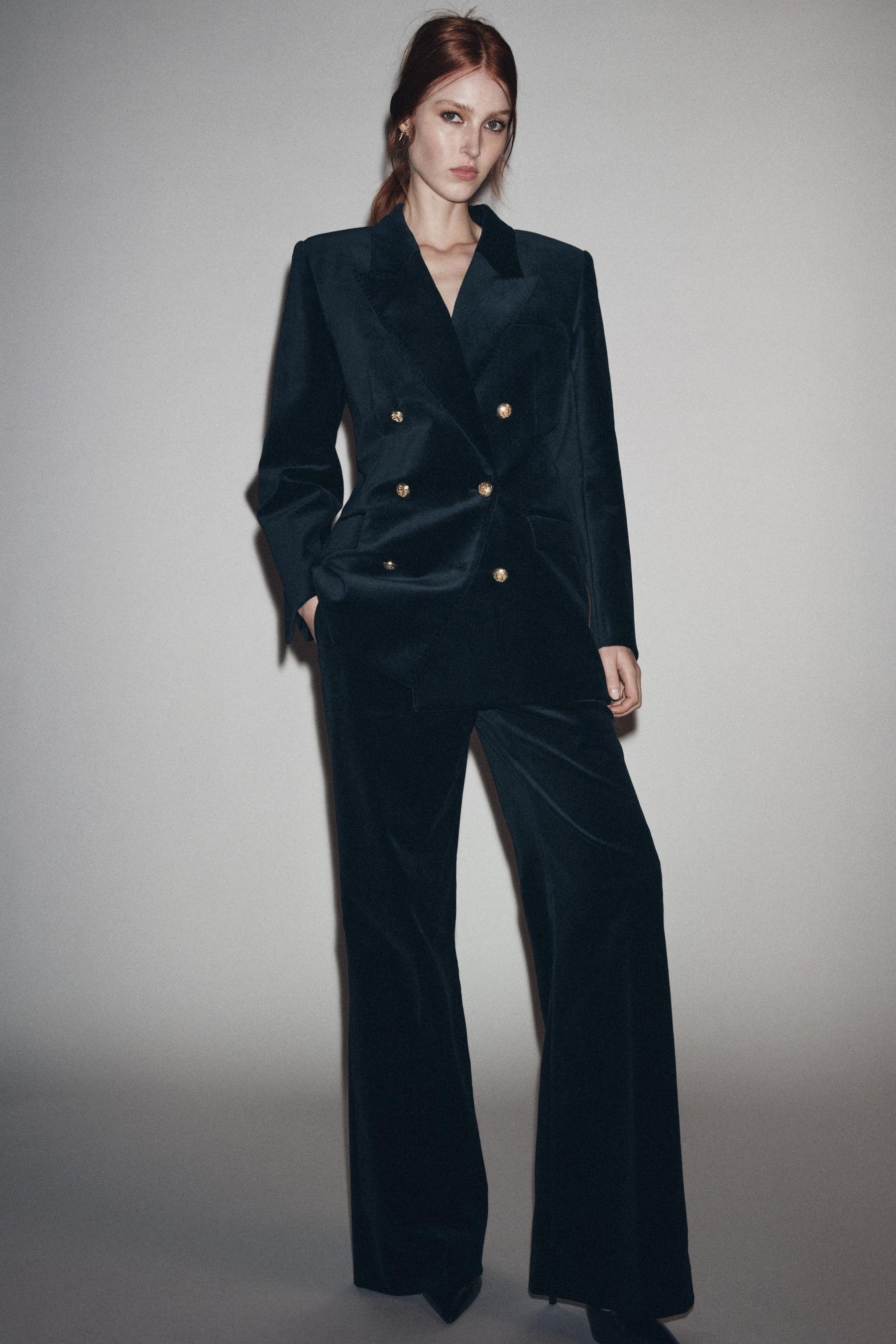 Velvet Flare Trousers