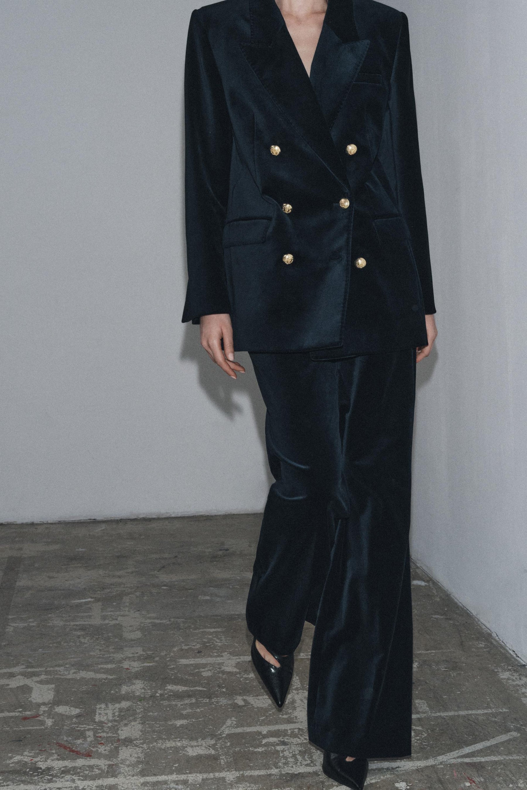 Velvet Flare Trousers